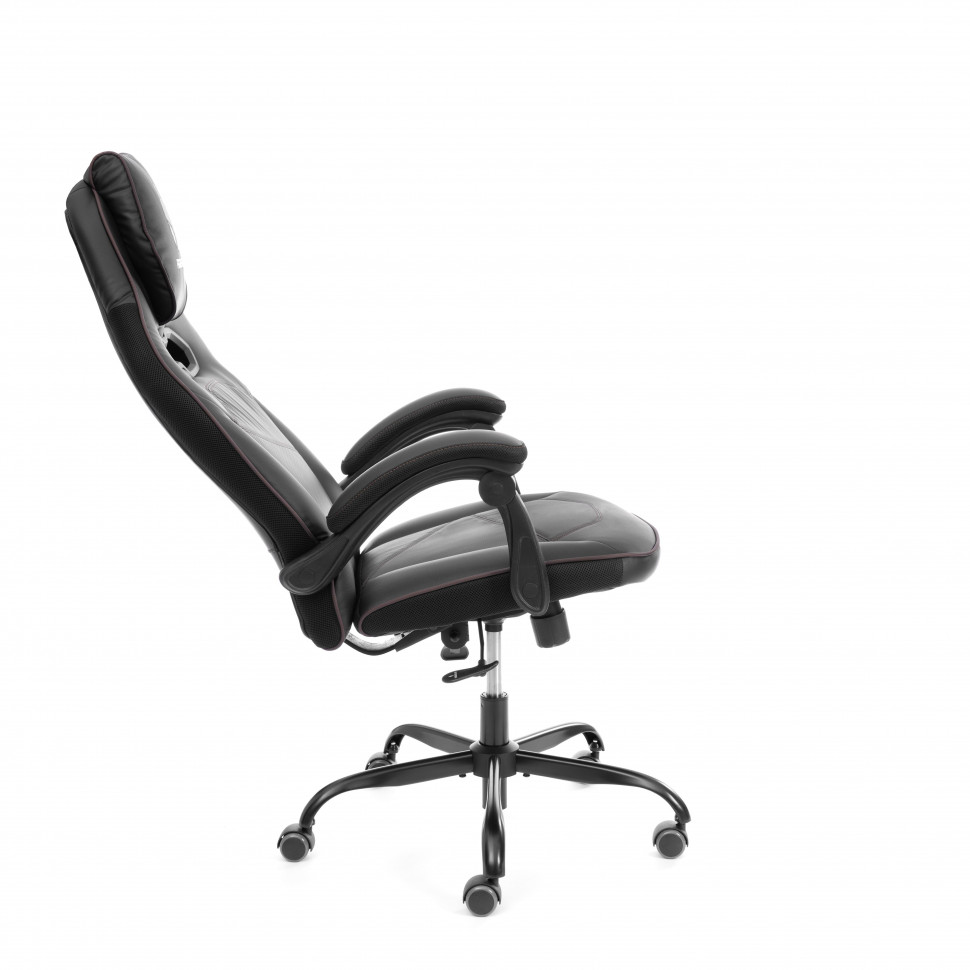 Кресло Arena metalBL кож/зам, черный/черный карбон, 36-6/карбон черный, 135x68x69 см