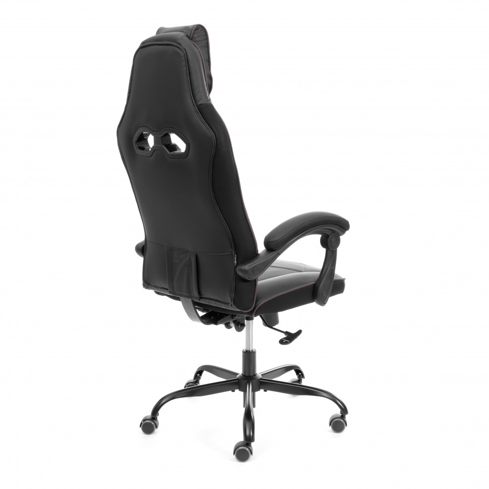 Кресло Arena metalBL кож/зам, черный/черный карбон, 36-6/карбон черный, 135x68x69 см