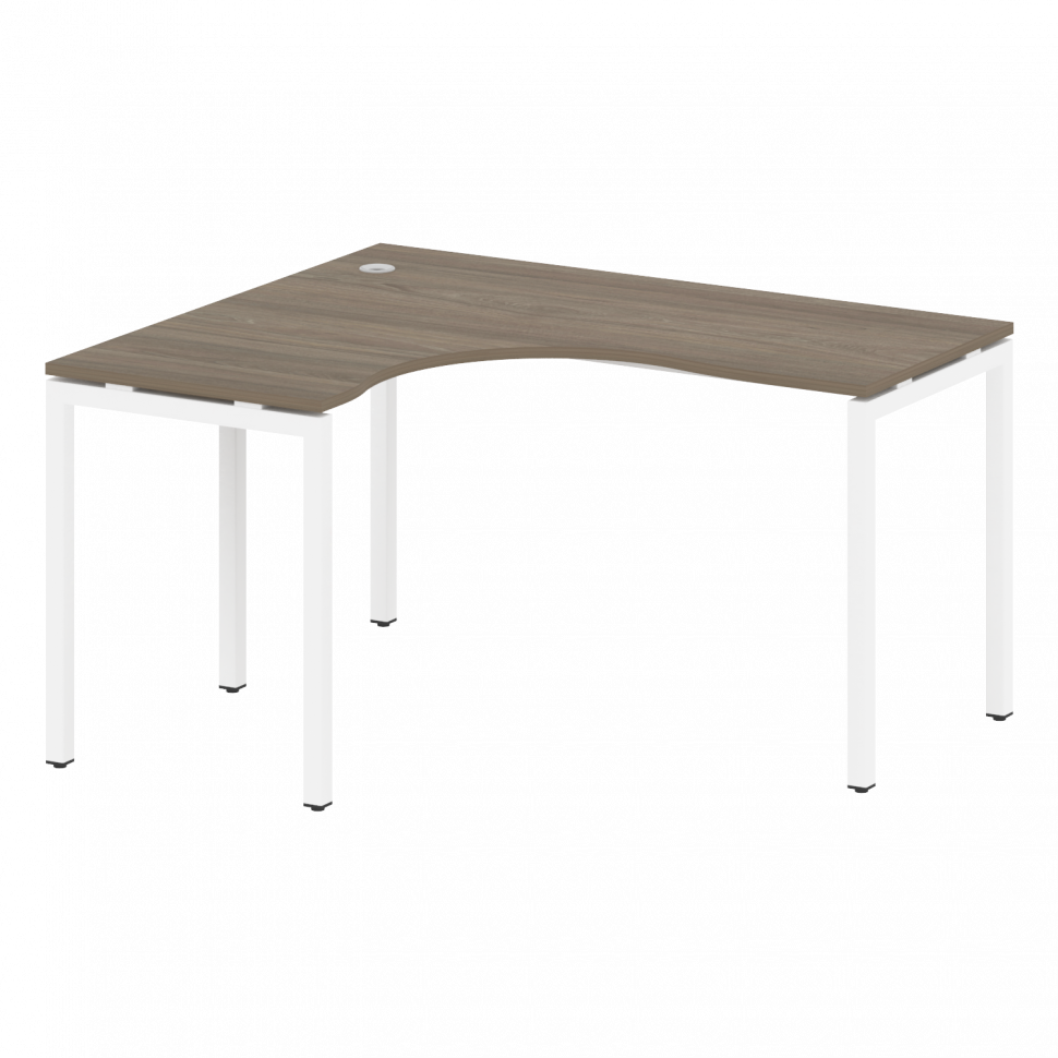 Metal System Quattro Стол криволинейный левый на П-образном м/к 40БП.СА-3 (L) Вяз Благородный/Металл Metal System Quattro Стол криволинейный левый на П-образном м/к 40БП.СА-3 (L) Вяз Благородный/Металл