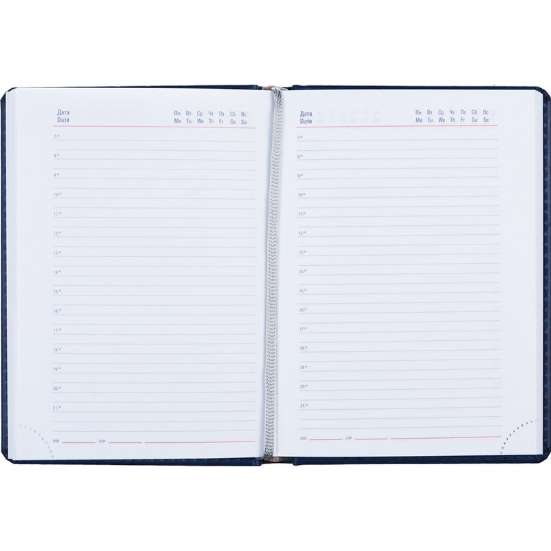 Ежедневник недатированный синий,А6,110х155мм,176л,ATTACHE Сиам