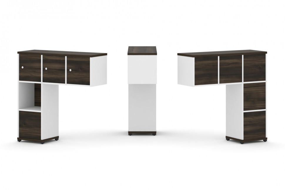 Concept Надставка низкая CN.ONN-006 Дуб Мали/Белый Бриллиант/Металл Черный 1099*365*1130