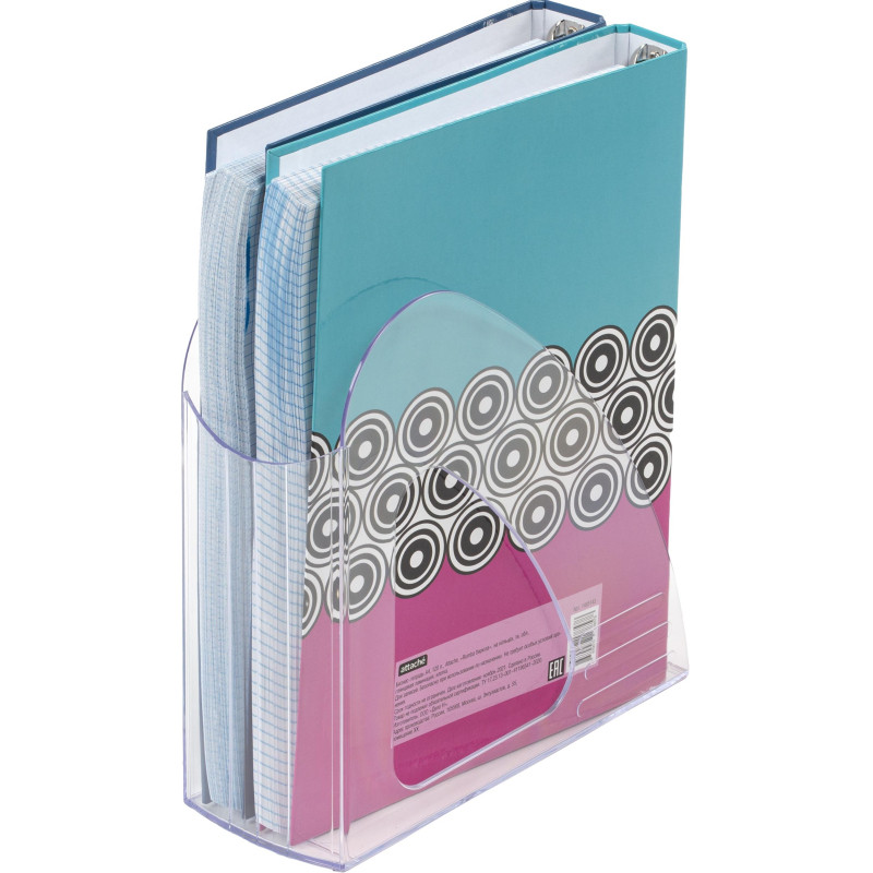 Лоток вертикальный Attache 90мм прозрачный