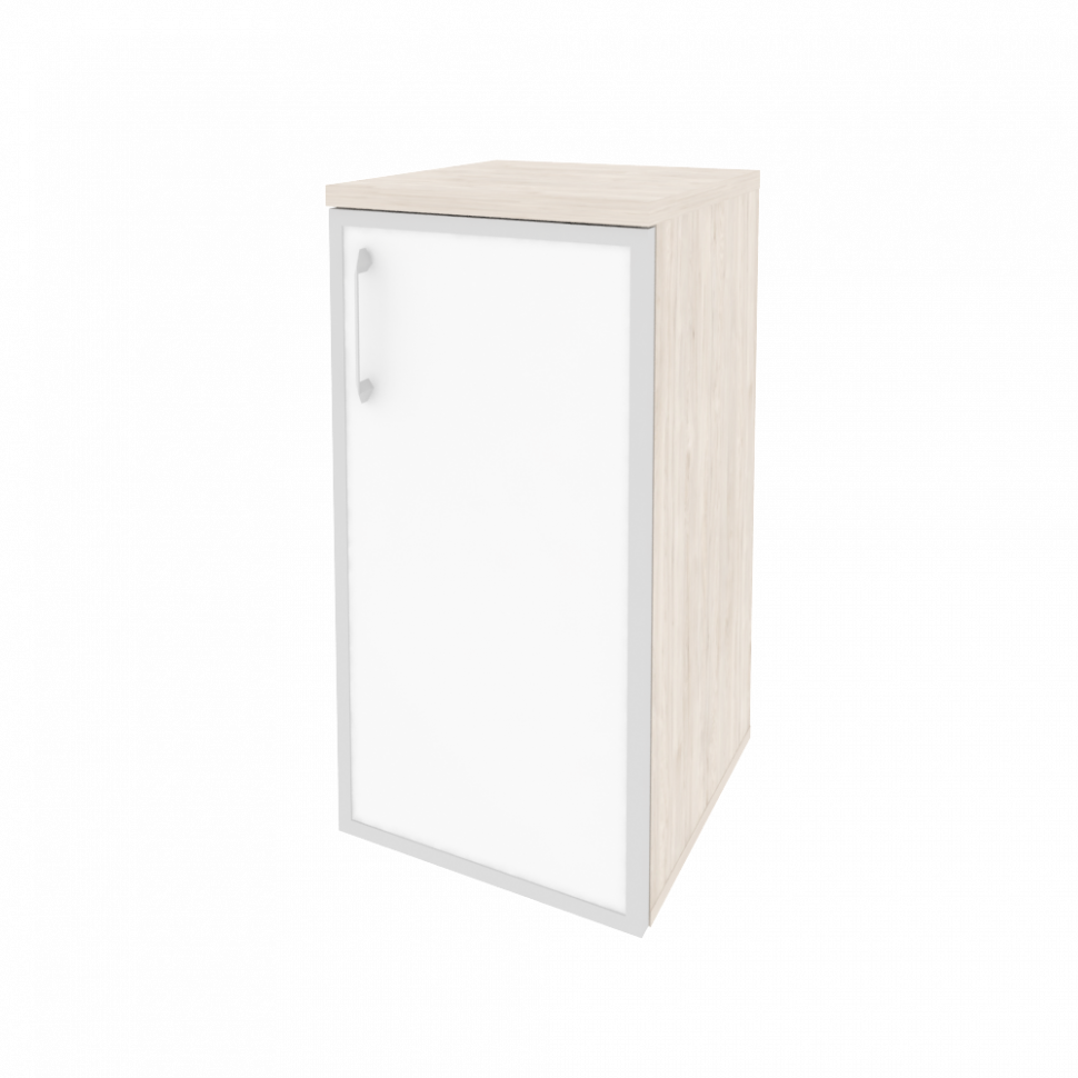 Onix Шкаф низкий узкий правый O.SU-3.2 R (R) white Денвер Светлый/Стекло White 400*420*823