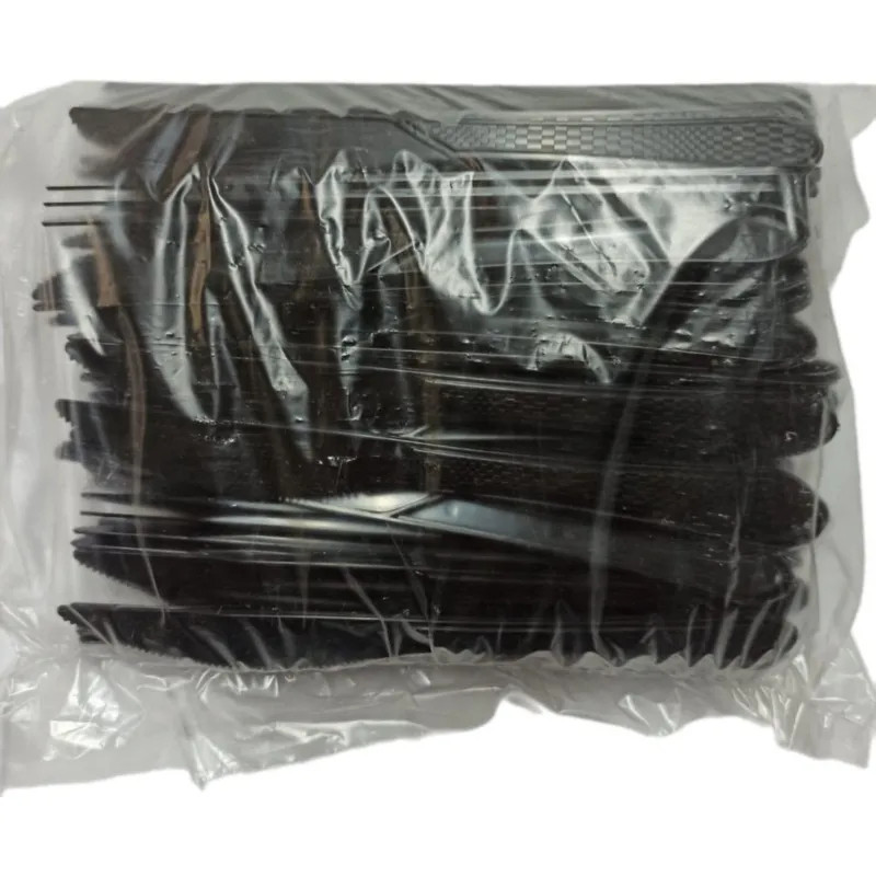 Нож одноразовый черный ЛЮКС 17см 3000 шт/кор