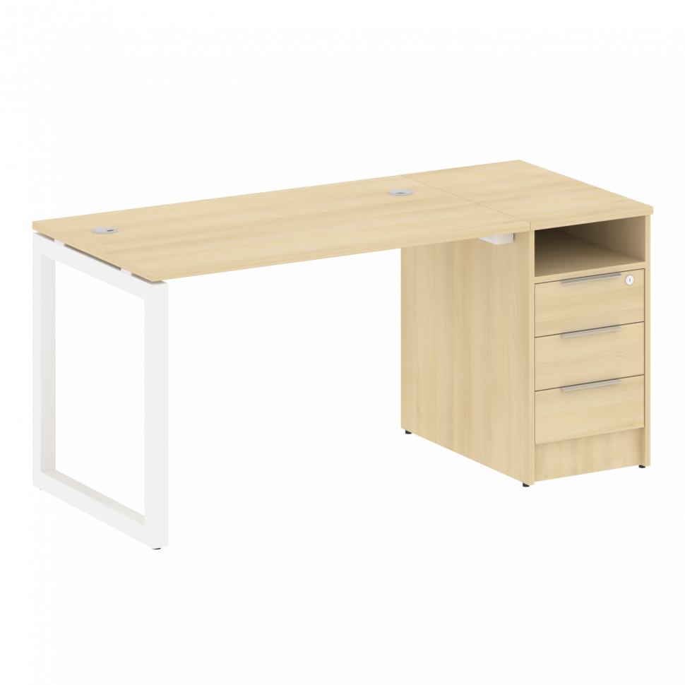 Metal System Quattro Рабочая станция с тумбой на О-образном м/к 50БО.РС-СТП-1.2 Акация Лорка/Металл Metal System Quattro Рабочая станция с тумбой на О-образном м/к 50БО.РС-СТП-1.2 Акация Лорка/Металл