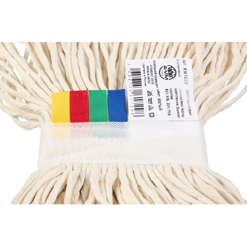 Насадка МОП кентукки, 400 г, хлопок, белый, лайт KN1035