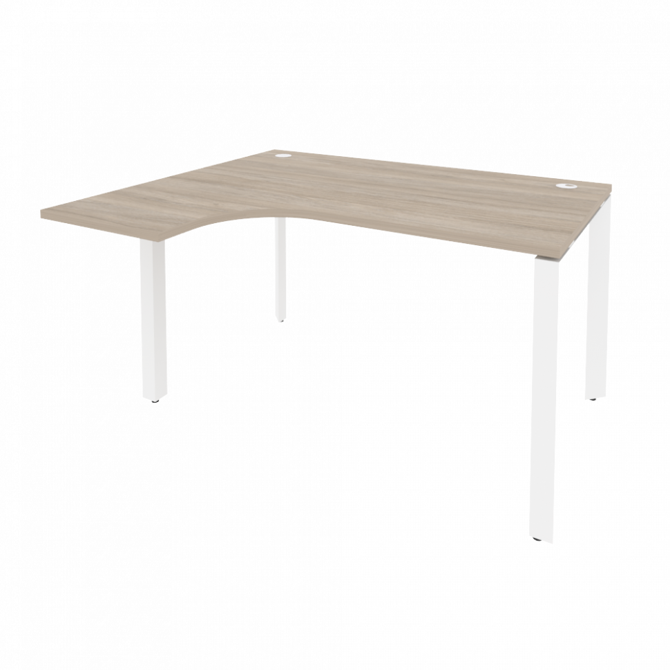 Onix Стол эргономичный левый на П-образном м/к O.MP-SA-3 (L) Дуб Аттик/Металл Белый 1380*1180*750 (8 Onix Стол эргономичный левый на П-образном м/к O.MP-SA-3 (L) Дуб Аттик/Металл Белый 1380*1180*750 (8