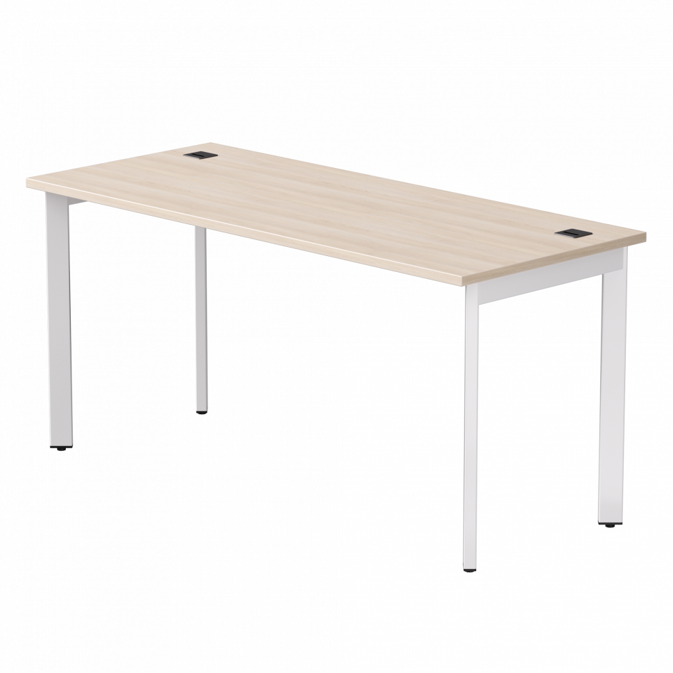 Стол прямой Everprof EVO (ЭВО) на металлокаркасе 1580х670х755 мм опоры 45гр Дуб Соната/Белый