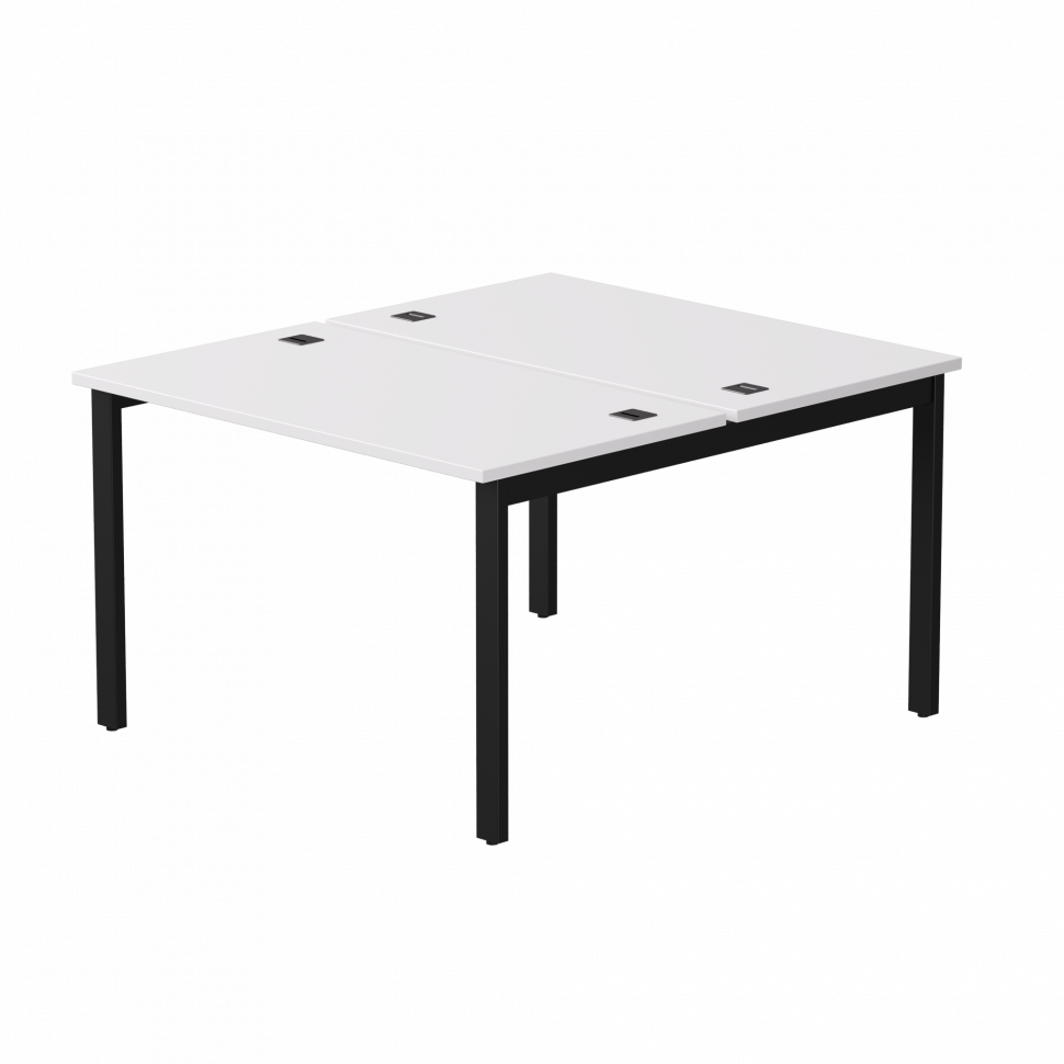 Бенч-система на 2 места Everprof EVO (ЭВО) на металлокаркасе 1180х670(1370)x755 Белый/Черный