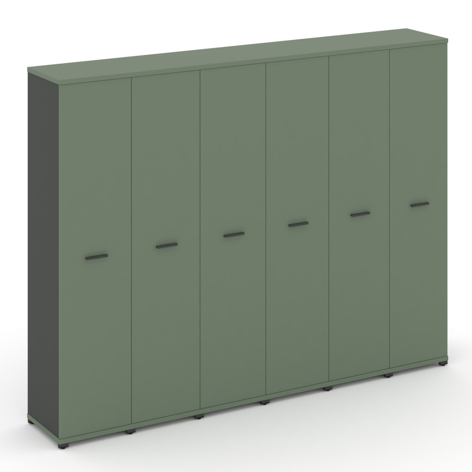 Concept Шкаф 6 узких секций, 5 ниш CN.STU-568 A Кобо/Антрацит/Металл Антрацит 2500*420*1922