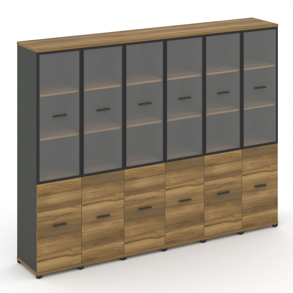 Concept Шкаф 6 узких секций, 5 ниш CN.STU-562 RPB A Сандал Янтарный/Антрацит/Металл Антрацит/Прозрач Concept Шкаф 6 узких секций, 5 ниш CN.STU-562 RPB A Сандал Янтарный/Антрацит/Металл Антрацит/Прозрач