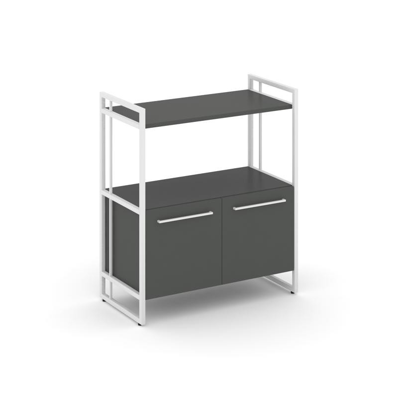 Rift Шкаф 2 ниши широкий RF.SS-22 Антрацит NEW/Металл Белый/Белый Ручки 798*396*924