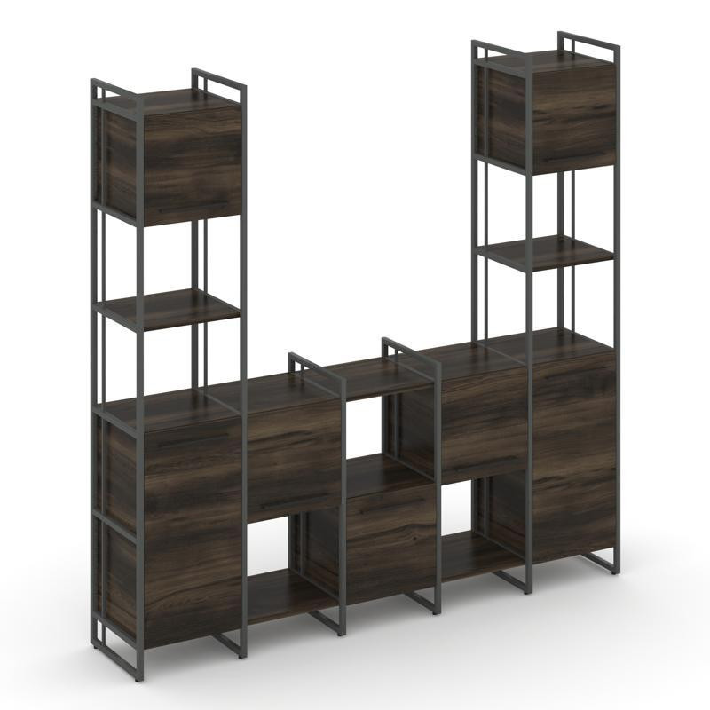 Rift Шкаф комбинированый RF.NS-001 Дуб Мали/Металл Антрацит/Черный Ручки 2020*396*2010