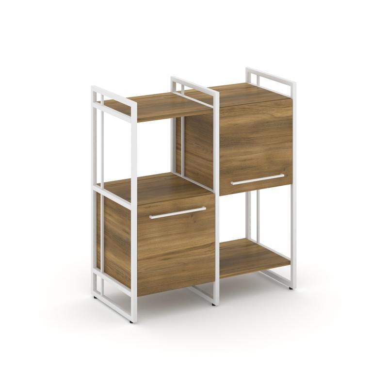 Rift Шкаф комбинированый RF.NS-005 Сандал Янтарный/Металл Белый/Белый Ручки 820*396*924 Rift Шкаф комбинированый RF.NS-005 Сандал Янтарный/Металл Белый/Белый Ручки 820*396*924