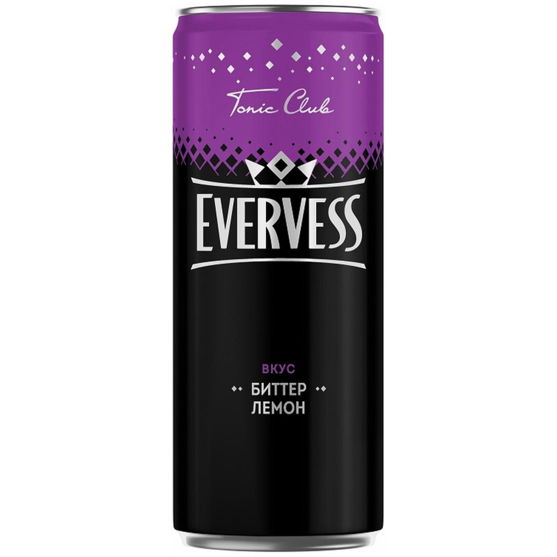 Напиток Evervess Tonic club Биттер Лемон газированный ж/б 0,33л