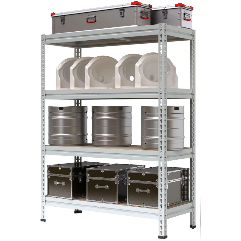 Стеллаж металлический 0MX_P_МС-Т 18764-2.0   с 4-мя полками 1855х785х2000