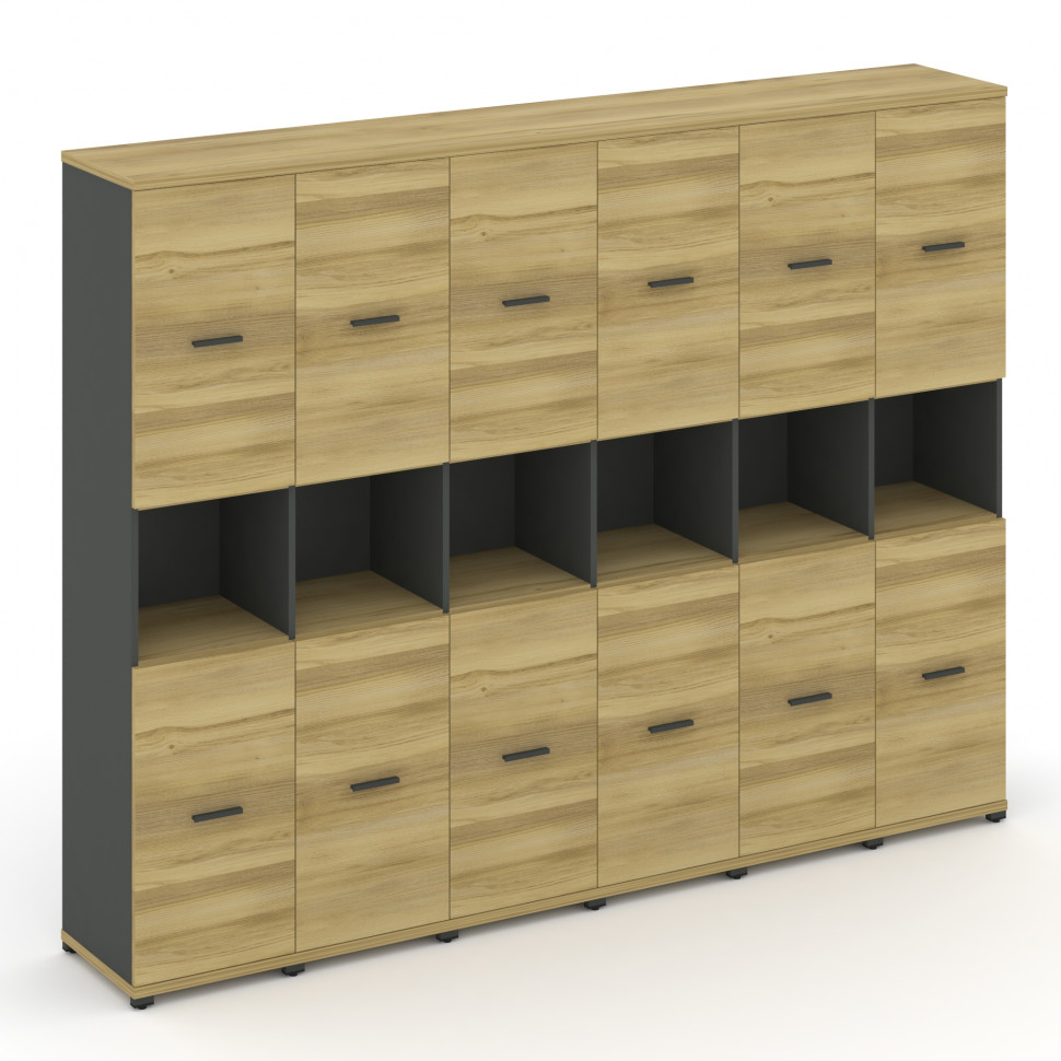 Concept Шкаф 6 узких секций, 5 ниш CN.STU-563 A Дуб Винченцо/Антрацит/Металл Антрацит 2500*420*1922 Concept Шкаф 6 узких секций, 5 ниш CN.STU-563 A Дуб Винченцо/Антрацит/Металл Антрацит 2500*420*1922