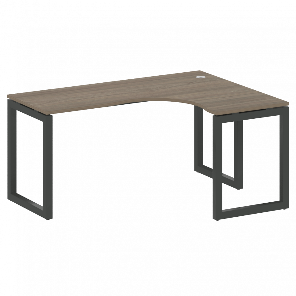Metal System Quattro Стол криволинейный правый на О-образном м/к 50БО.СА-4 (R) Вяз Благородный/Метал