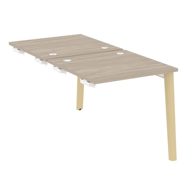 Onix Wood Стол-приставка двойной OW.D.SPR-0.8 Дуб Аттик/Дуб Светлый/Металл Белый 780*1635*750 Onix Wood Стол-приставка двойной OW.D.SPR-0.8 Дуб Аттик/Дуб Светлый/Металл Белый 780*1635*750