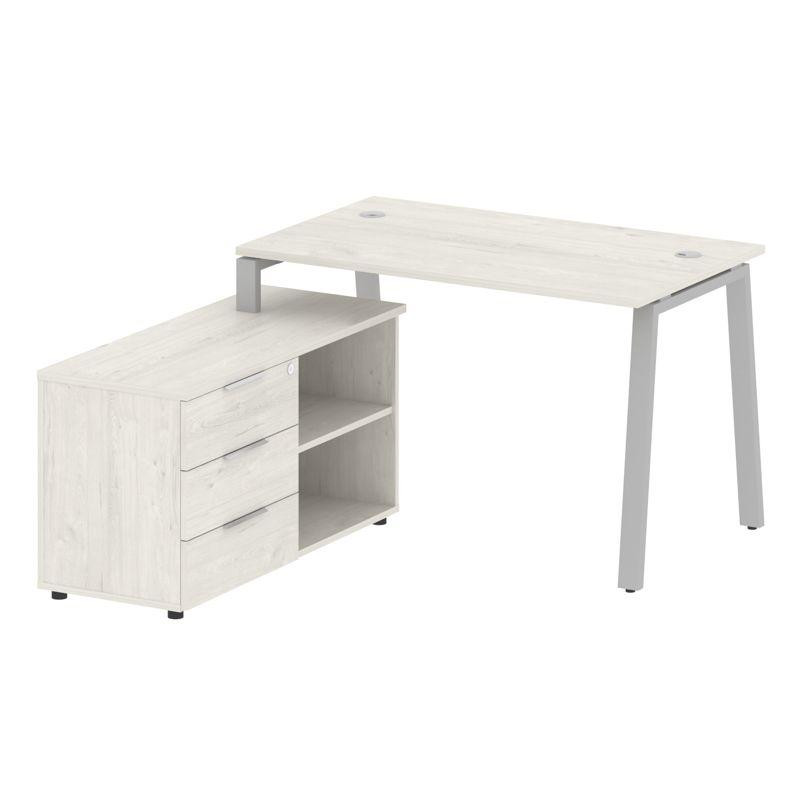 Metal System Рабочая станция с тумбой на А-образном м/к БА.РС-СТС-2.2 (L) Дуб Наварра/Металл Серый 1 Metal System Рабочая станция с тумбой на А-образном м/к БА.РС-СТС-2.2 (L) Дуб Наварра/Металл Серый 1