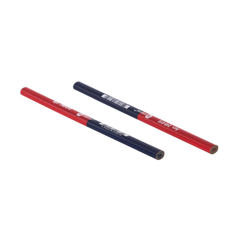 Карандаш строительный КОБАЛЬТ 2-хцветный, красный/синий 180x10 мм 248-610