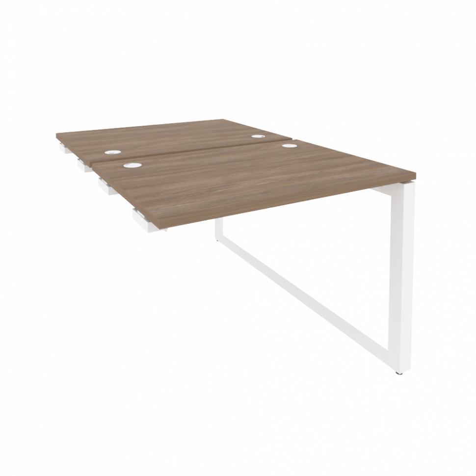 Onix Стол-приставка двойной на О-образном м/к к опорым элем. O.MO-D.SPR-1.7 Дуб Аризона/Металл Белый