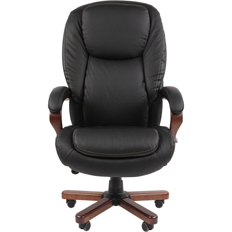 Кресло VT_Chairman 408 кожа+PU черный