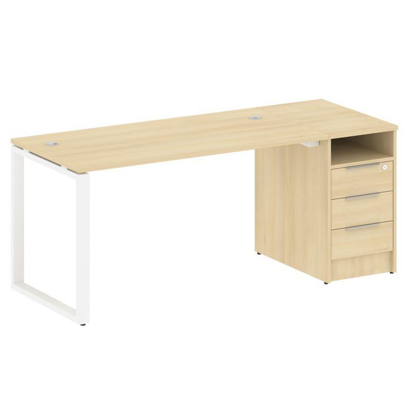 Metal System Рабочая станция с тумбой на О-образном м/к БО.РС-СТП-1.3 Акация Лорка/Металл Белый 1812 Metal System Рабочая станция с тумбой на О-образном м/к БО.РС-СТП-1.3 Акация Лорка/Металл Белый 1812