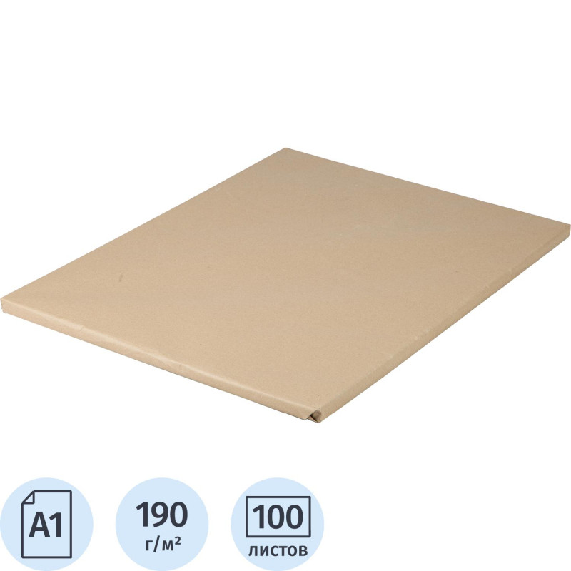 Ватман 836 х 600мм 100л 190г, уп.крафт Ватман 836 х 600мм 100л 190г, уп.крафт
