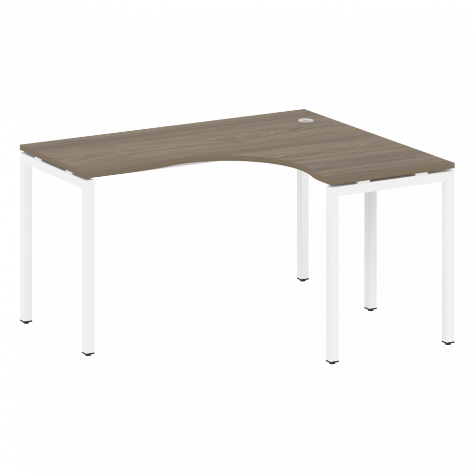 Metal System Quattro Стол криволинейный правый на П-образном м/к 40БП.СА-3 (R) Вяз Благородный/Метал Metal System Quattro Стол криволинейный правый на П-образном м/к 40БП.СА-3 (R) Вяз Благородный/Метал