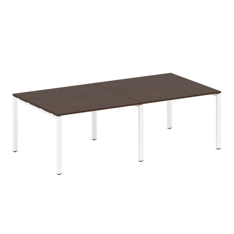 Metal System Переговорный стол (2 столешницы) на П-образном м/к БП.ПРГ-2.2 Венге Цаво/Металл Белый 2 Metal System Переговорный стол (2 столешницы) на П-образном м/к БП.ПРГ-2.2 Венге Цаво/Металл Белый 2