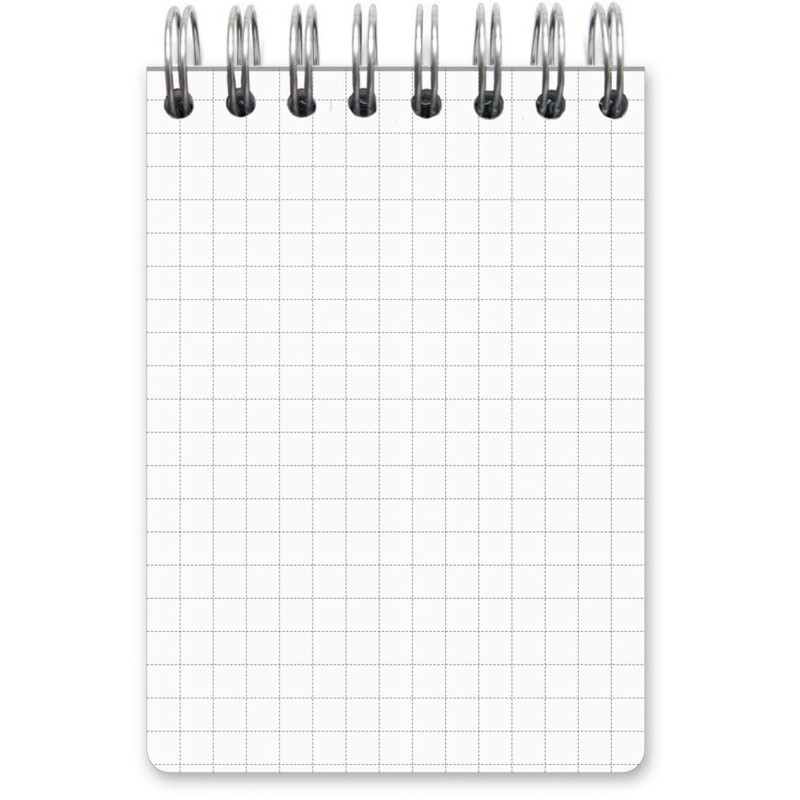 Блокнот Комус на спирали, синий, А7, 80л клетка