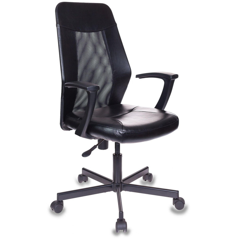 Кресло 0MX_VB_EChair-225 PTW к/з черный, сетка черна я