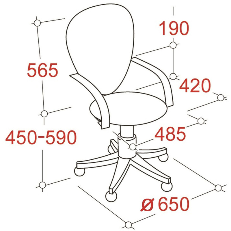 Кресло 0MX_VB_EChair-225 PTW к/з черный, сетка черна я