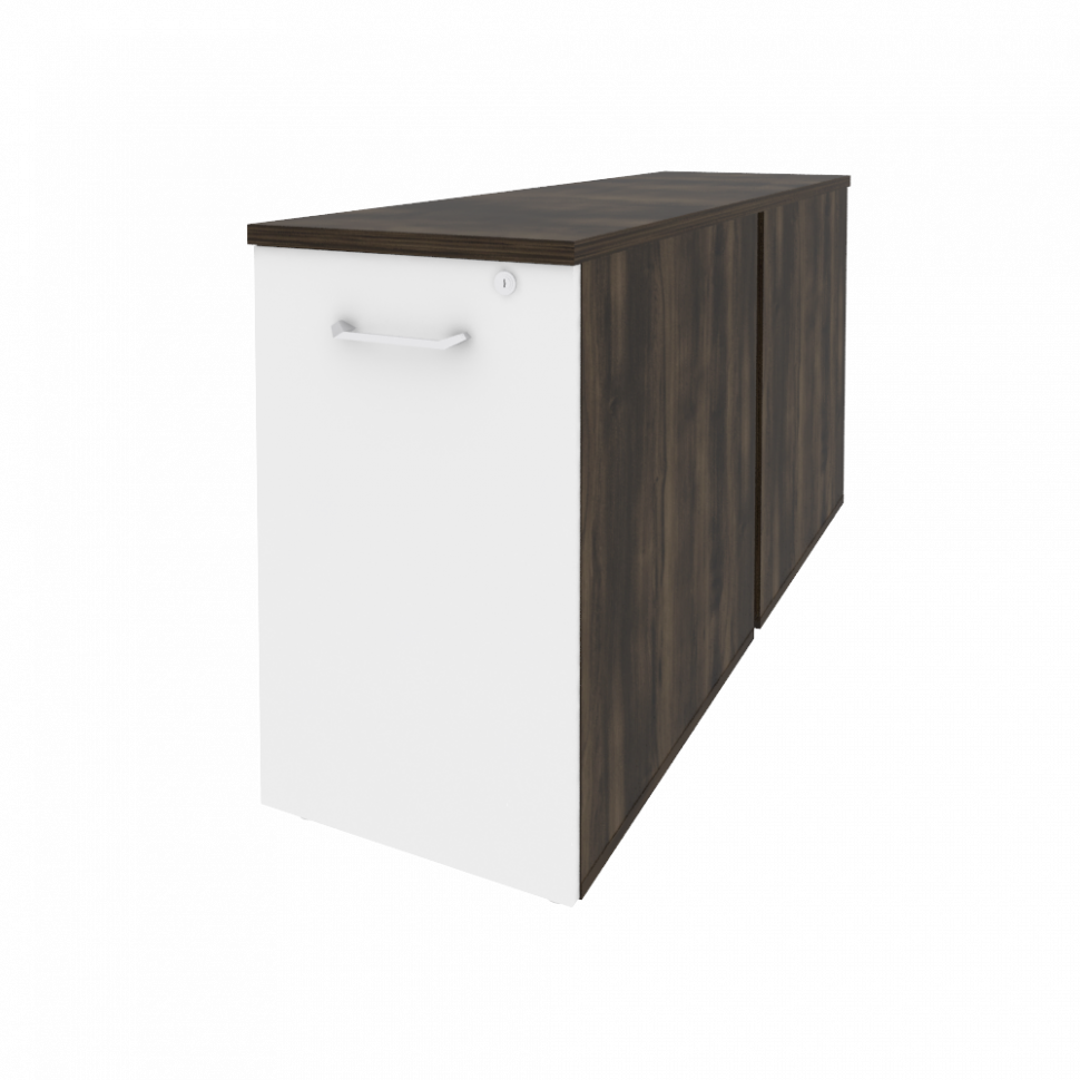 Onix Тумба двойная низкая выдвижная приставная/опорная O.VTPO-2.7 Дуб Мали/Белый Бриллиант 432*1475*