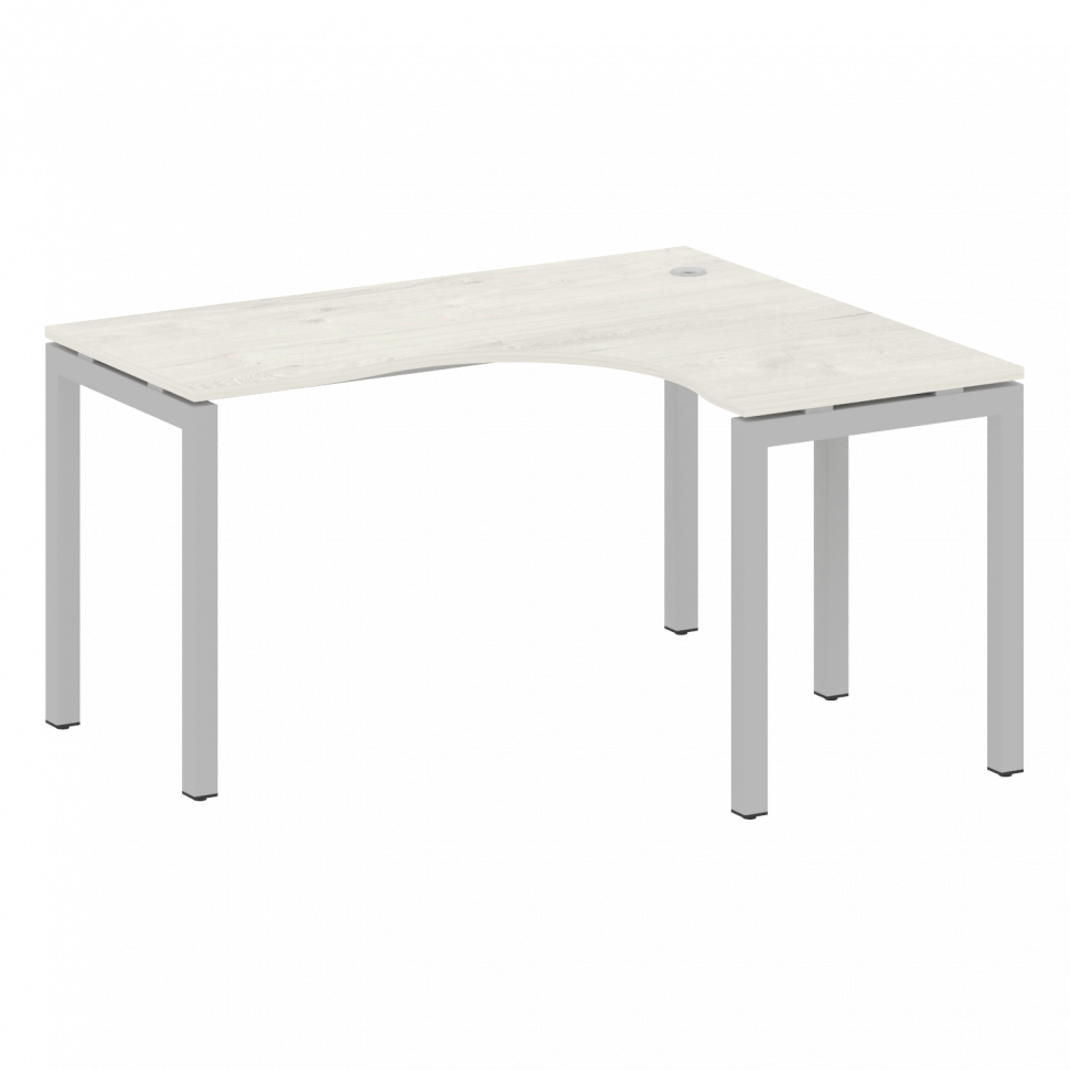 Metal System Quattro Стол криволинейный правый на П-образном м/к 50БП.СА-3 (R) Дуб Наварра/Металл Се