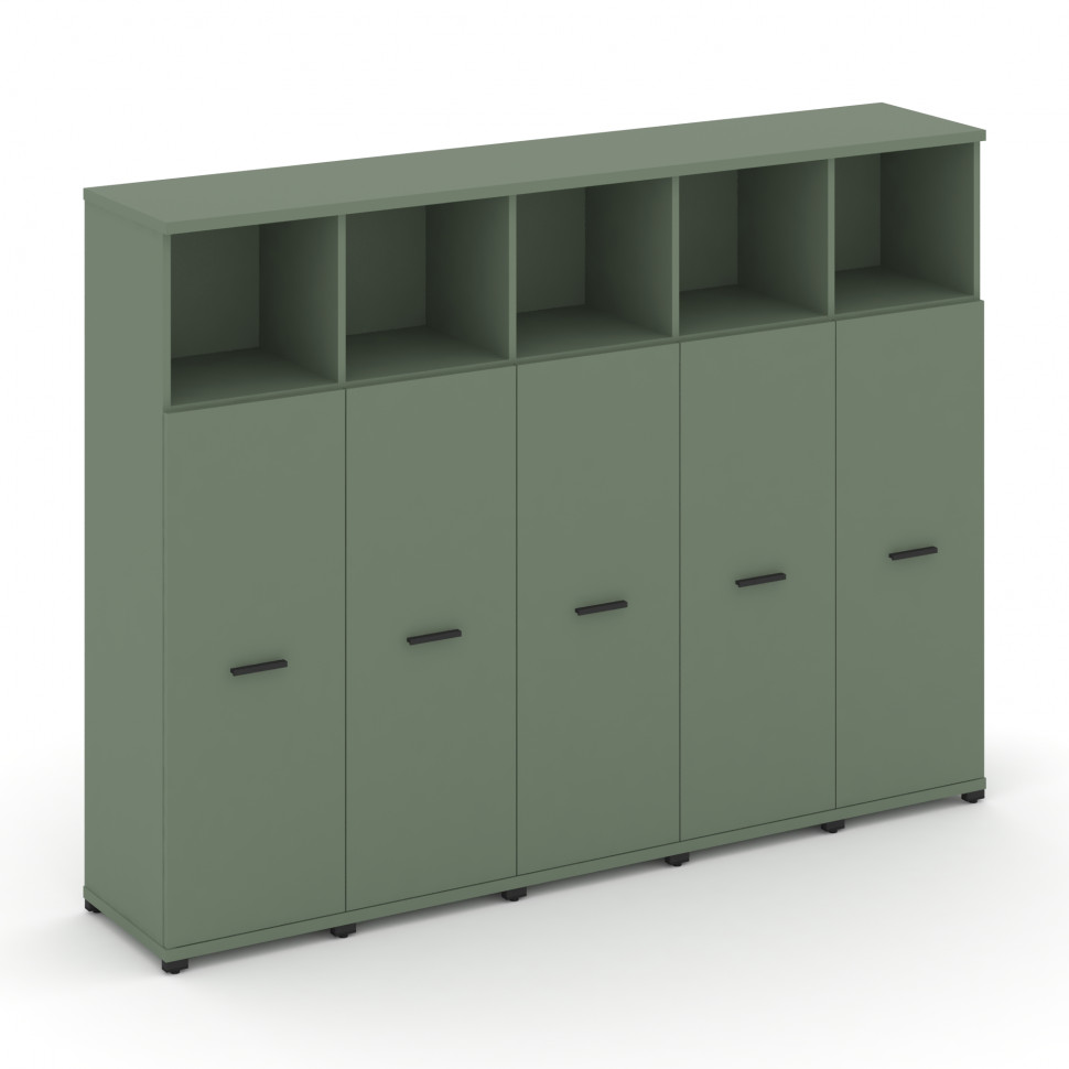 Concept Шкаф 5 узких секций, 4 ниши CN.STU-453 B Кобо/Металл Черный 2084*420*1554