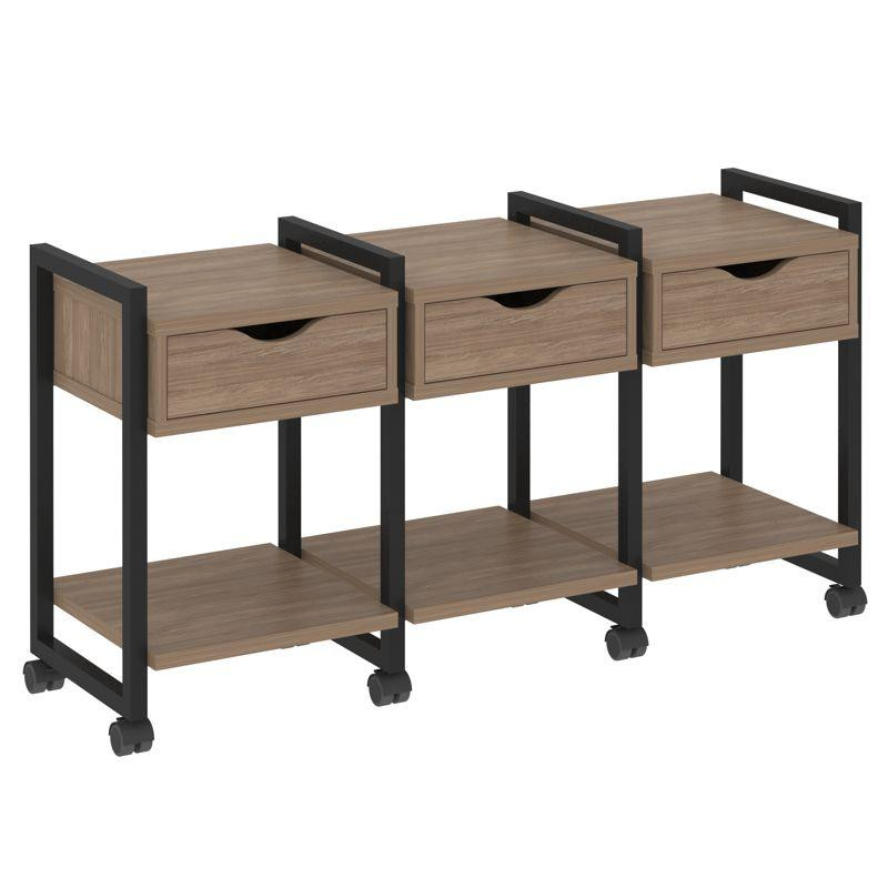 Loft Тумба на колесных опорах VR.L-TN-4.K Дуб Аризона/Металл Черный 1440*460*767 Loft Тумба на колесных опорах VR.L-TN-4.K Дуб Аризона/Металл Черный 1440*460*767