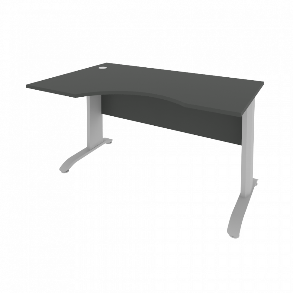 Riva Metal-L Стол криволинейный левый ПЛ.СА-2 (L) Антрацит/Металл Серый 1400*900*750 Riva Metal-L Стол криволинейный левый ПЛ.СА-2 (L) Антрацит/Металл Серый 1400*900*750