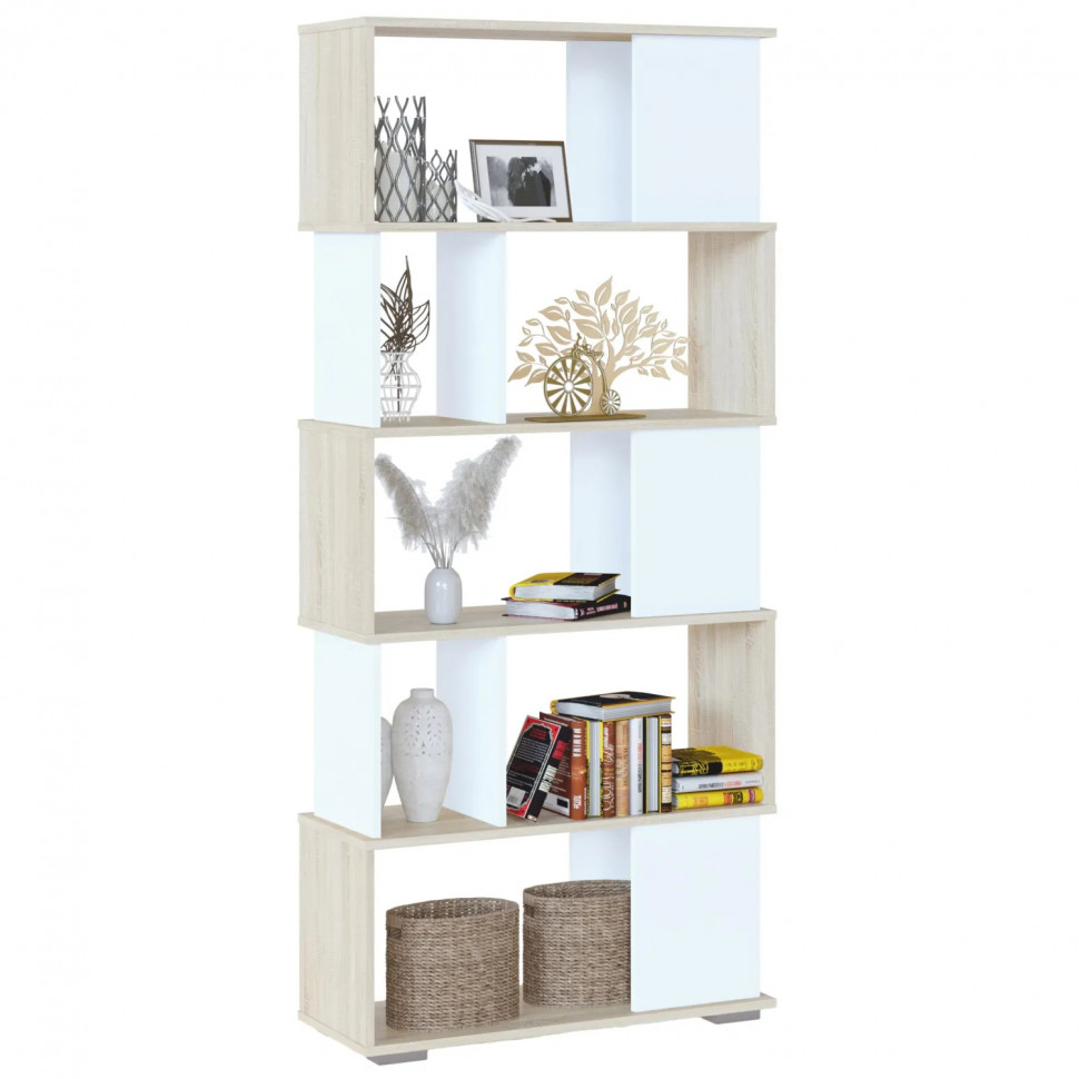 Стеллаж Сокол СТ-12  Дуб сонома/белый