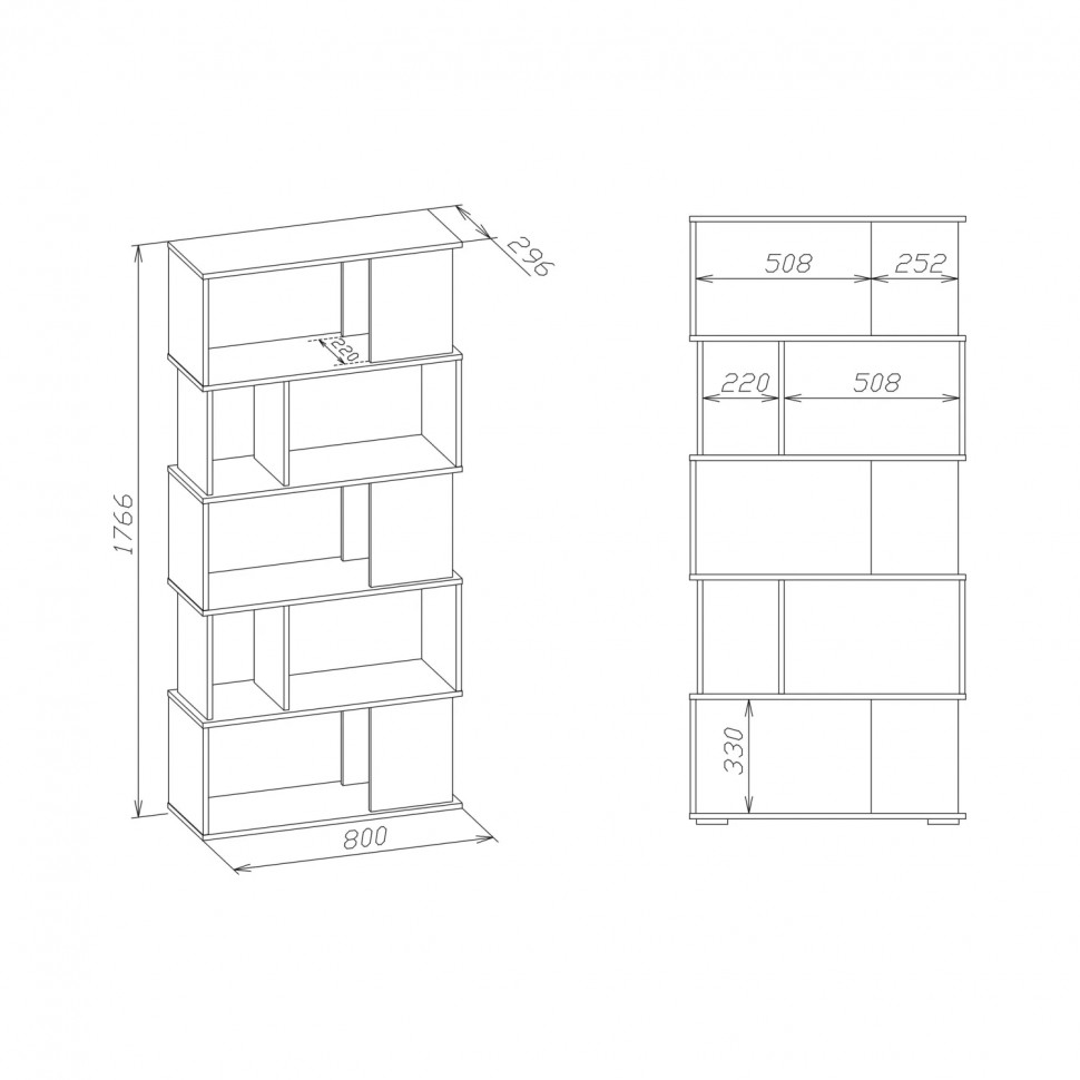 Стеллаж Сокол СТ-12  Дуб сонома/белый