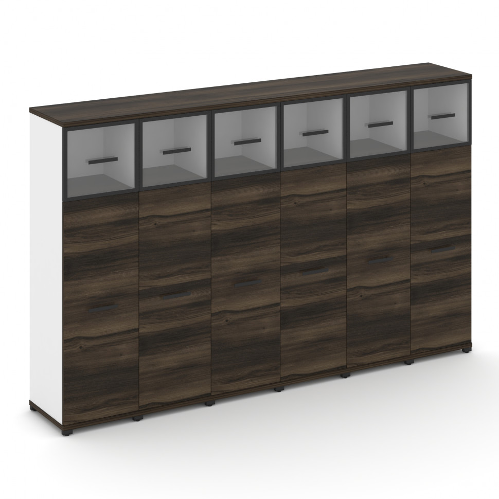 Concept Шкаф 6 узких секций, 4 ниши CN.STU-464 RPB B Дуб Мали/Белый Бриллиант/Металл Черный/Прозрачн Concept Шкаф 6 узких секций, 4 ниши CN.STU-464 RPB B Дуб Мали/Белый Бриллиант/Металл Черный/Прозрачн