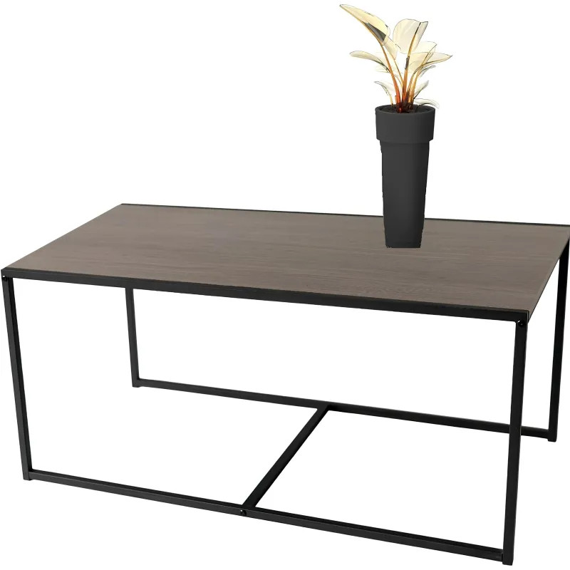 Стол журнальный TI_Комус Онега-1 1190x640x555 мет чер/ЛДСП ясень анкор темн