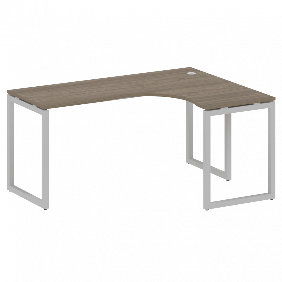 Metal System Quattro Стол криволинейный правый на О-образном м/к 40БО.СА-4 (R) Вяз Благородный/Метал
