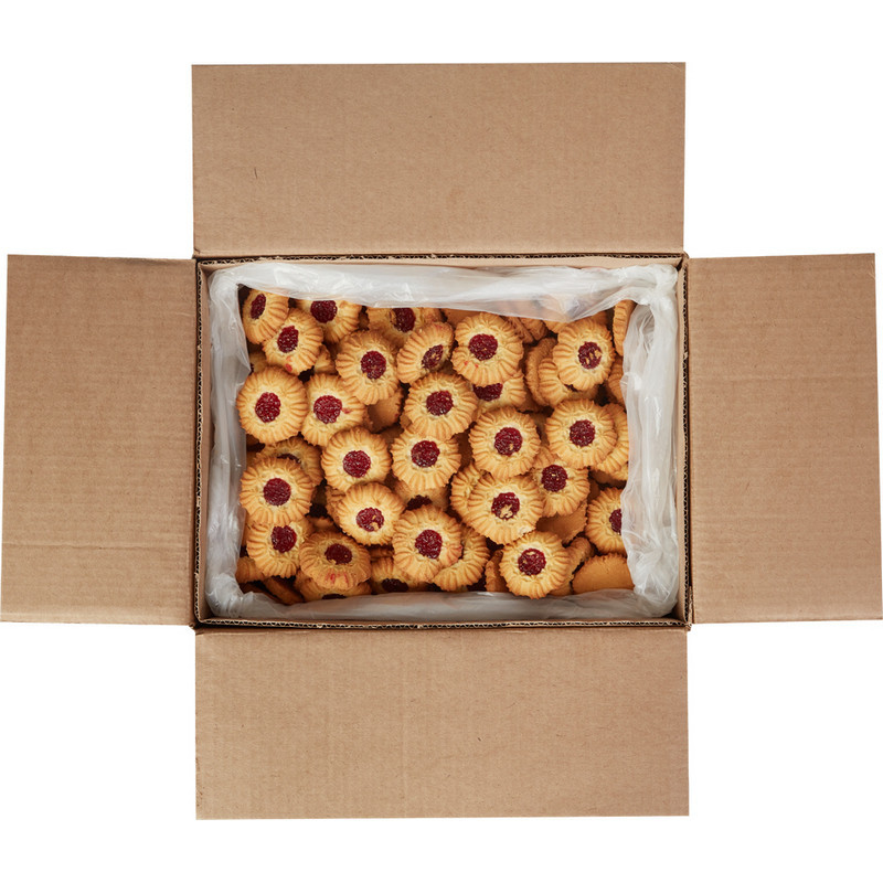 Печенье сдобное Курабье с вишневым джемом 4кг ЯП815