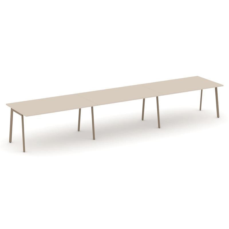 Estetica Стол переговорный ES.PRG-3.4-P Капучино/Металл Латте 4740*980*750