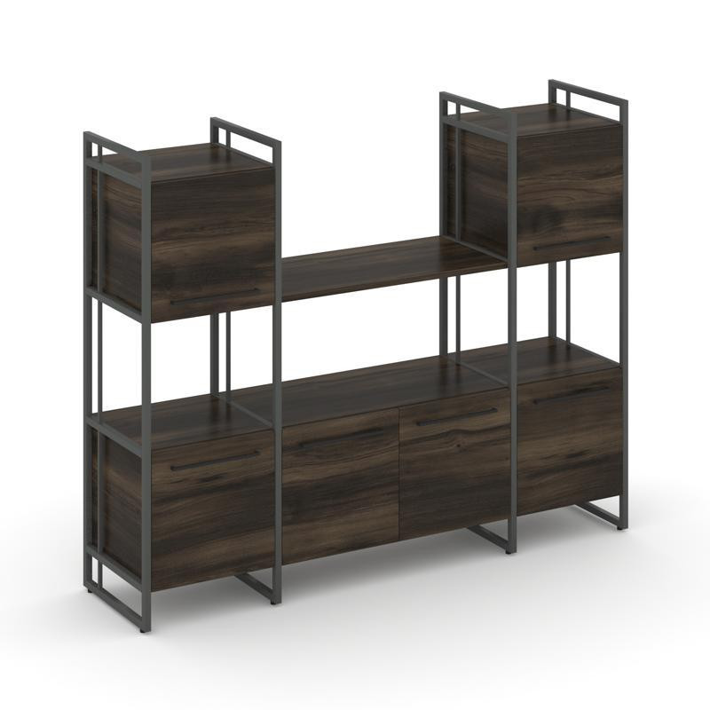 Rift Шкаф комбинированый RF.NS-002 Дуб Мали/Металл Антрацит/Черный Ручки 1598*396*1286