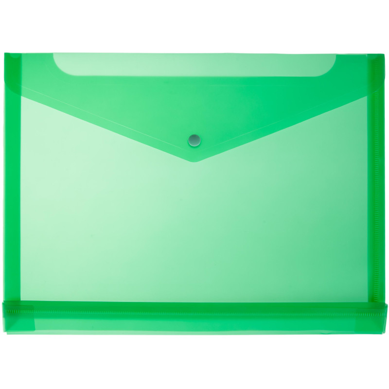 Папка-конверт на кнопке гориз с расшир Attache, А4, ассорти 180мкм 5шт/уп