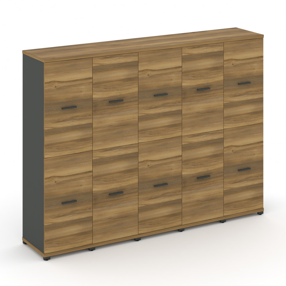 Concept Шкаф 5 узких секций, 4 ниши CN.STU-452 A Сандал Янтарный/Антрацит/Металл Антрацит 2084*420*1