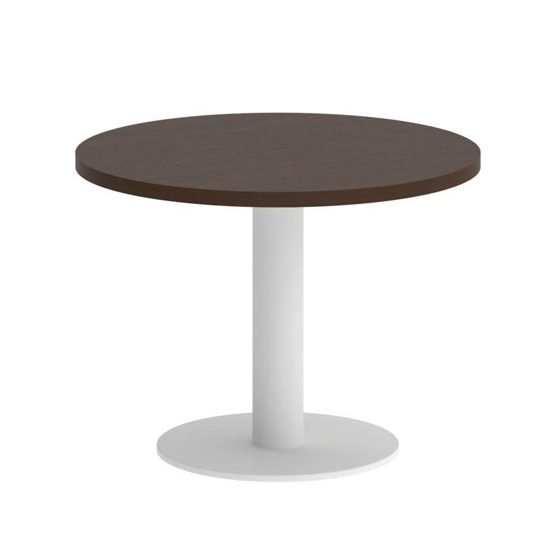 Riva Стол журнальный круглый А.СЖ-1 Венге Цаво/Металл Белый 600*600*450